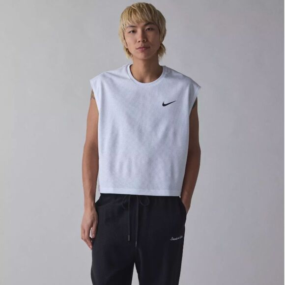 NIKE SWIM Crop Tank Men's XL White Mesh Boxy Hydroguard Tee Urban Outfitters NWT - Picture 8 of 11